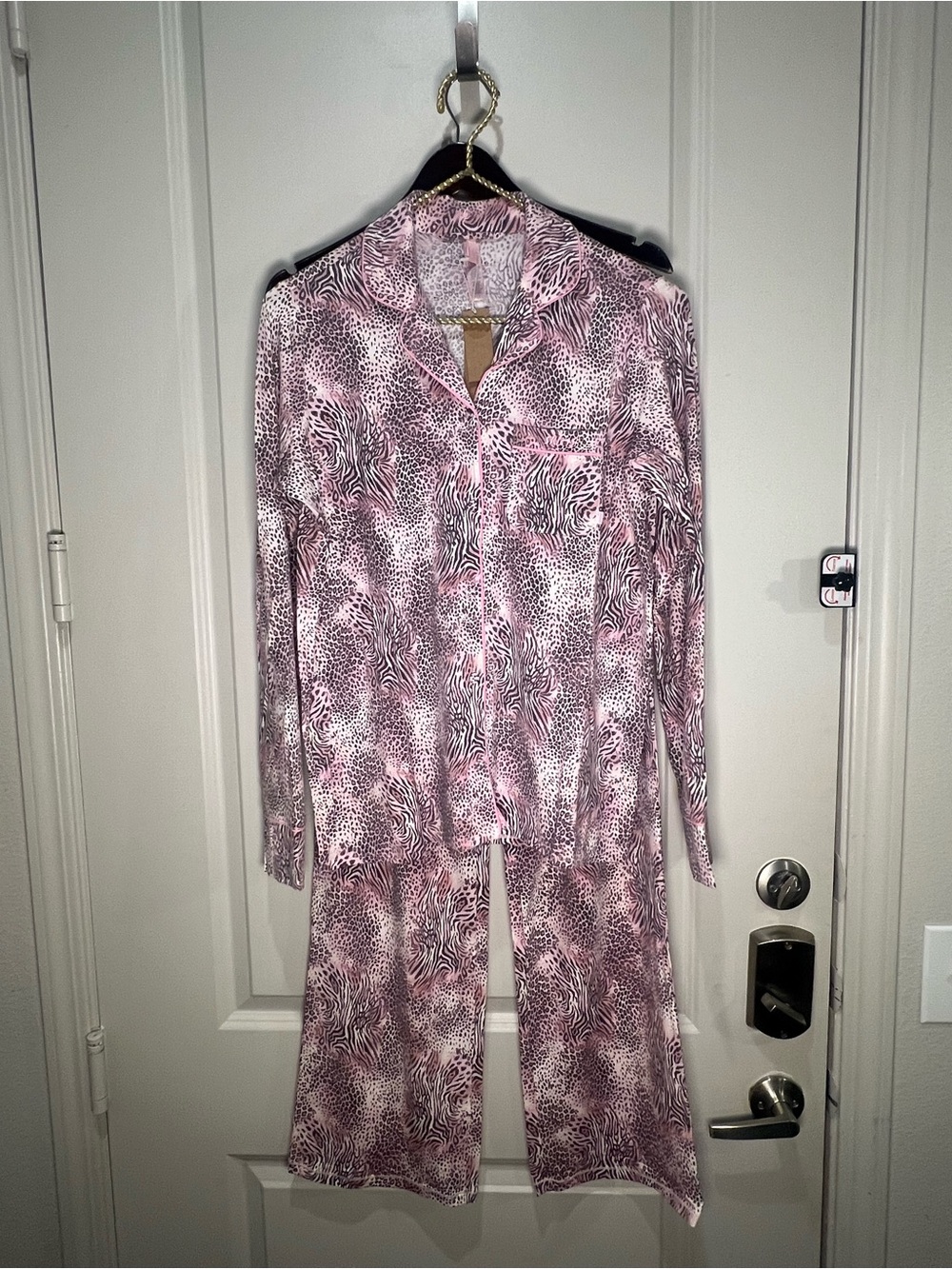 SKIMS Bloom Mini Animal Print Pajama Set Size Large NWT - Picture 3 of 9